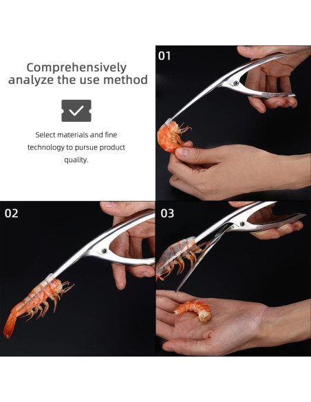 Juego de Herramientas para Pelar Camarones Meafeng - Acero Inoxidable