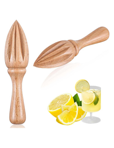 Exprimidor de Cítricos de Madera COMNICO 2 Pcs 15.55 cm