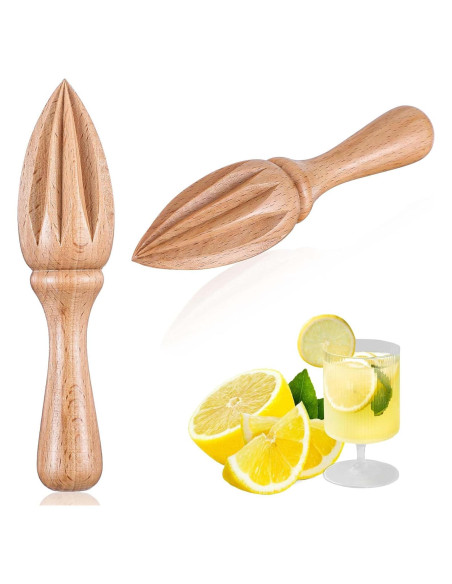 Exprimidor de Cítricos de Madera COMNICO 2 Pcs 15.55 cm