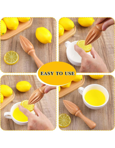 Exprimidor de Cítricos de Madera COMNICO 2 Pcs 15.55 cm