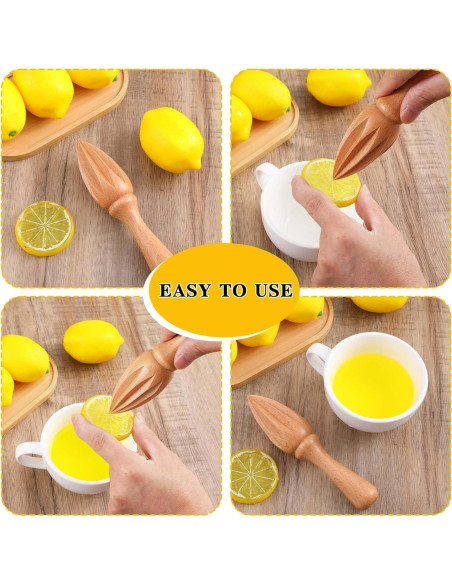 Exprimidor de Cítricos de Madera COMNICO 2 Pcs 15.55 cm