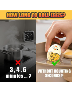 Temporizador de Huevos FOREV Amarillo 2 Piezas Resistente al Calor 2
