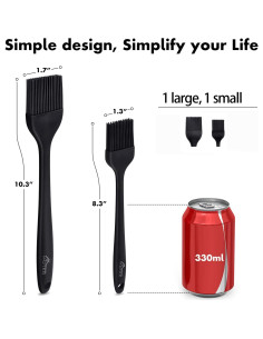 Brochas de Silicona Resistentes al Calor Hotec - 2 Piezas 2