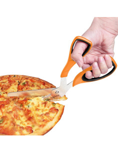 Tijeras para Pizza Asdirne 27 cm Acero Inoxidable Negro/Naranja 2