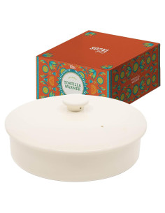 Calentador de Tortillas Cerámica Chef Tacos 20 cm Crema