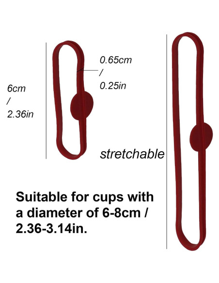 Marcadores de Bebidas Estirables Minsoda 24pcs Silicona