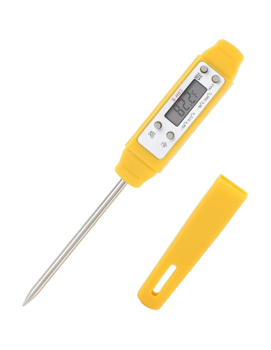 Termómetro Digital de Alimentos Akozon Amarillo - Precisión Alta