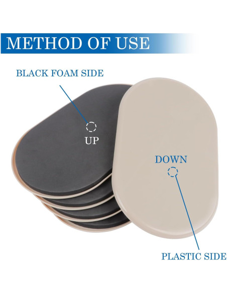 Deslizadores Reutilizables Kayzn para Muebles - 8 Piezas 24.1x14.6 cm