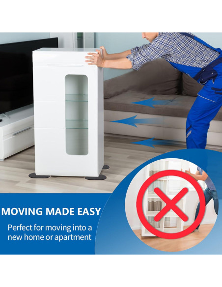 Deslizadores Reutilizables Kayzn para Muebles - 8 Piezas 24.1x14.6 cm