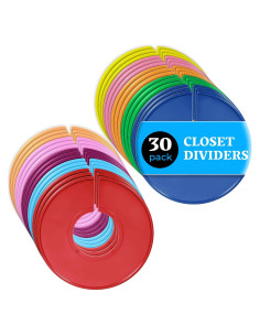 Juego de 30 Divisores de Ropa Coloridos ERA Accents