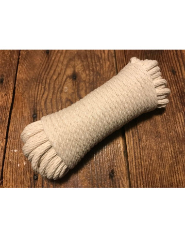 Cuerda Trenzada Algodón Natural Blanca Rocky Mountain 15.24m