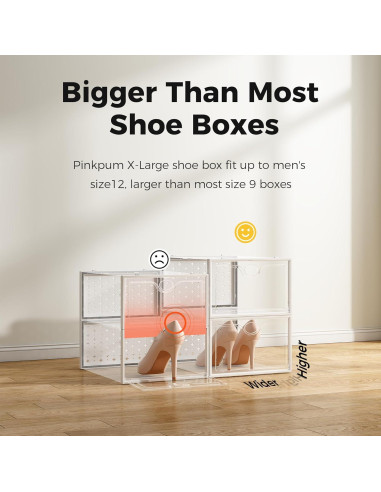 Cajas de Almacenamiento de Zapatos Pinkpum 15 Unidades X-Large