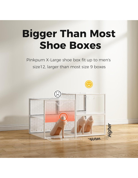 Cajas de Almacenamiento de Zapatos Pinkpum 15 Unidades X-Large