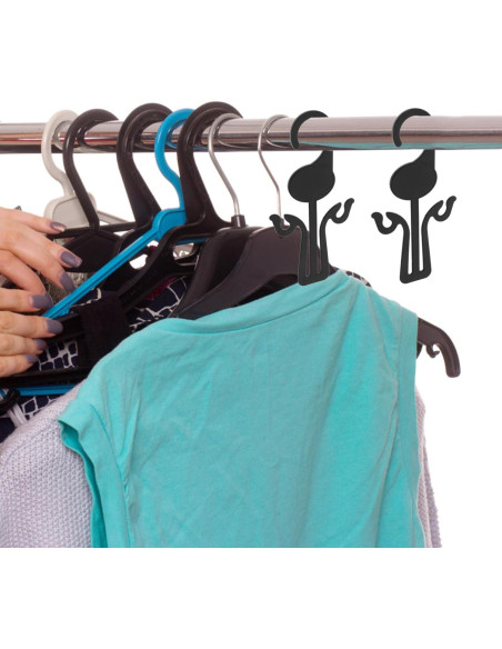 Juego de Perchas para Secar Zapatos Kichvoe - 20 Ganchos de Plástico