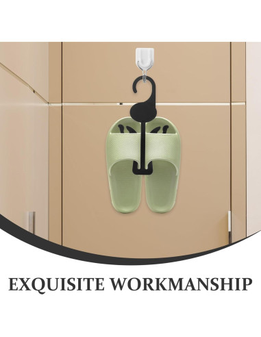 Juego de Perchas para Secar Zapatos Kichvoe - 20 Ganchos de Plástico