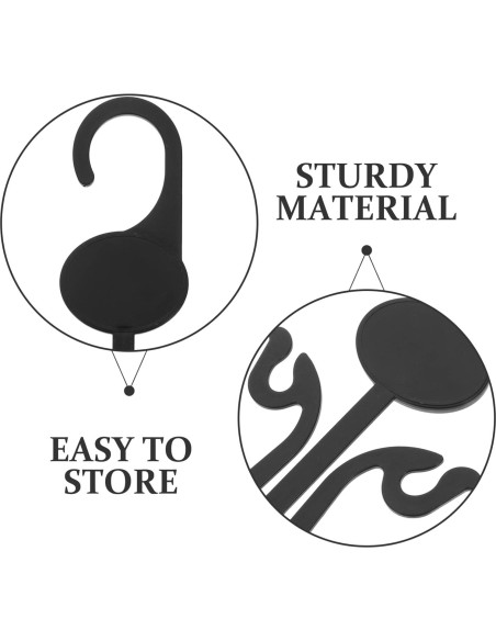 Juego de Perchas para Secar Zapatos Kichvoe - 20 Ganchos de Plástico