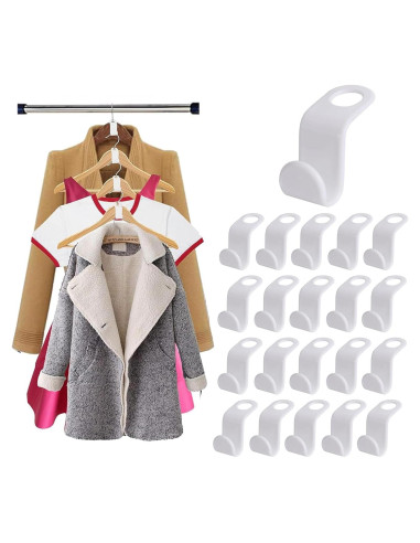 200 Ganchos Conectores para Perchas Solaviya Ahorra Espacio