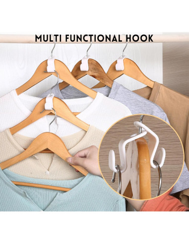 200 Ganchos Conectores para Perchas Solaviya Ahorra Espacio