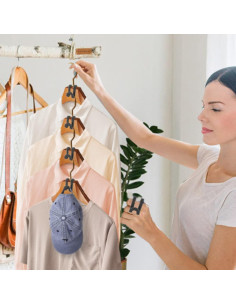 100 Ganchos Conectores para Perchas Besslly Negro 5 kg 2