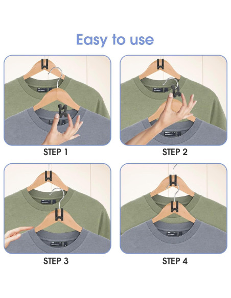 100 Ganchos Conectores para Perchas Besslly Negro 5 kg