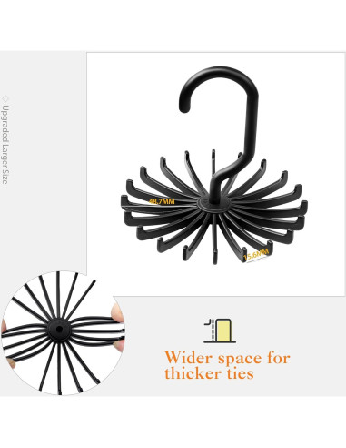Soporte para Corbatas Giratorio IPOW 2 Piezas 20 Ganchos