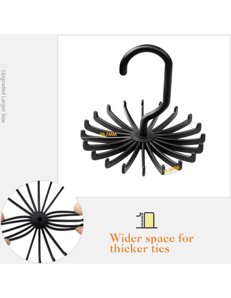 Soporte para Corbatas Giratorio IPOW 2 Piezas 20 Ganchos
