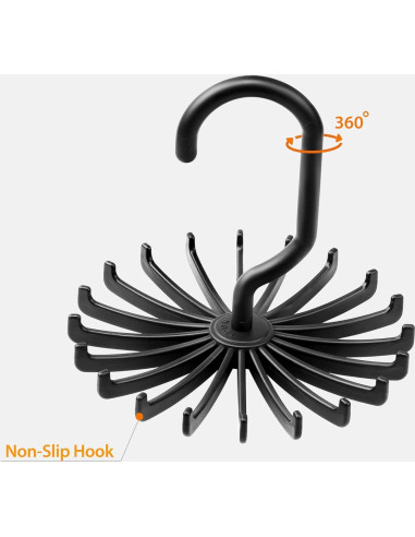 Soporte para Corbatas Giratorio IPOW 2 Piezas 20 Ganchos