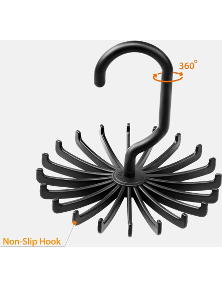 Soporte para Corbatas Giratorio IPOW 2 Piezas 20 Ganchos