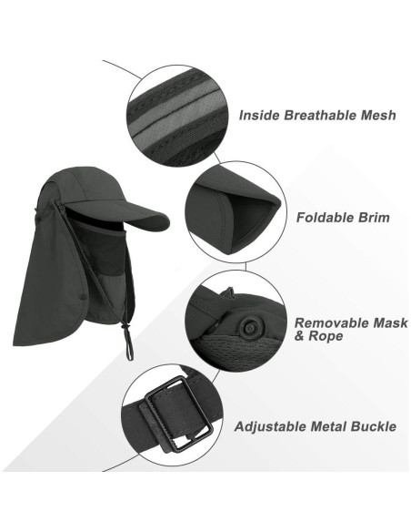 Gorra Solar Plegable Cristgee con Protección UPF 50+ Verde Militar