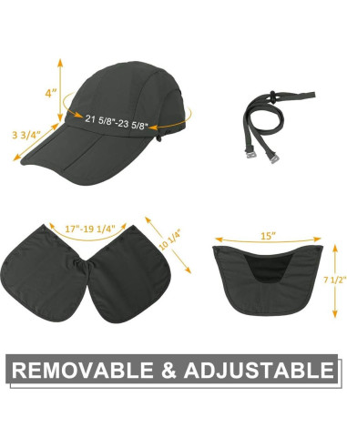 Gorra Solar Plegable Cristgee con Protección UPF 50+ Verde Militar