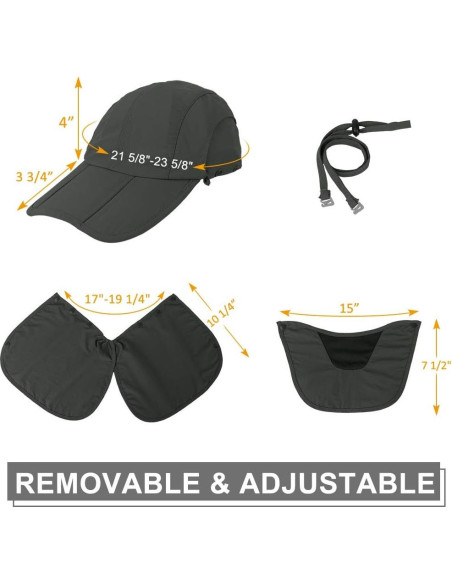 Gorra Solar Plegable Cristgee con Protección UPF 50+ Verde Militar