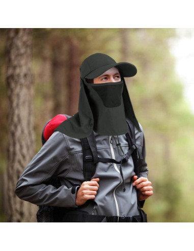 Gorra Solar Plegable Cristgee con Protección UPF 50+ Verde Militar