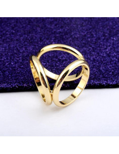 2 Anillos de Bufanda Dorado y Plateado para Mujeres 2