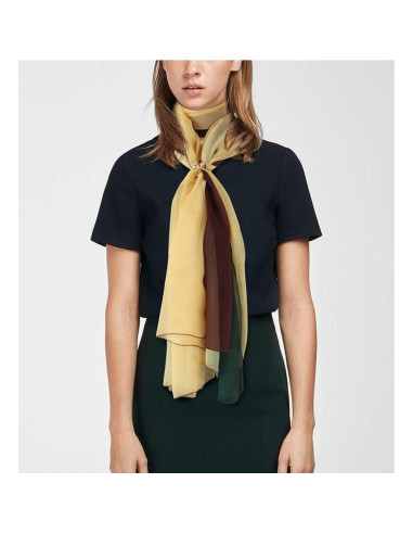 2 Anillos de Bufanda Dorado y Plateado para Mujeres