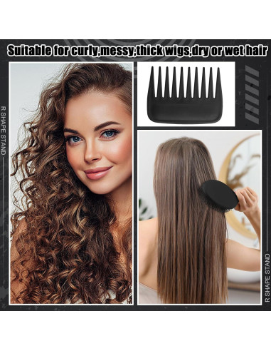 Juego de 2 Soportes para Peluca ProSuites con 3 Peines
