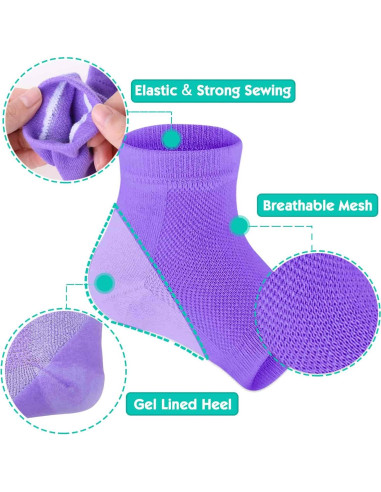 Calcetines Hidratantes Selizo 6 Pares para Talones Agrietados