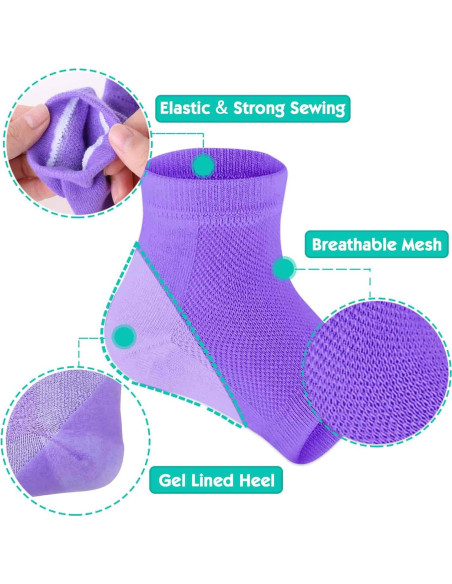 Calcetines Hidratantes Selizo 6 Pares para Talones Agrietados