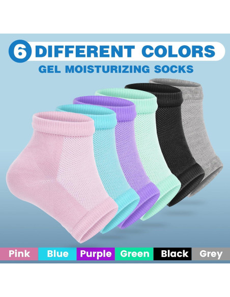 Calcetines Hidratantes TEAWOO - 6 Pares para Talones Secos