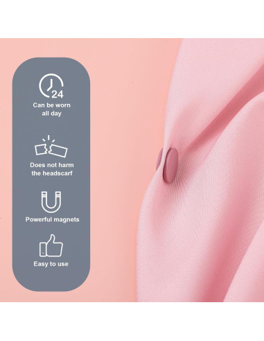 12 Pines Magnéticos Tinoaly para Hijab - 1.4cm Coloridos