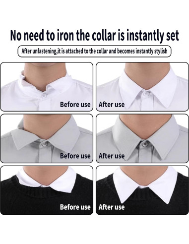 80 Soportes de Cuello Transparentes ERESGREAT para Camisas