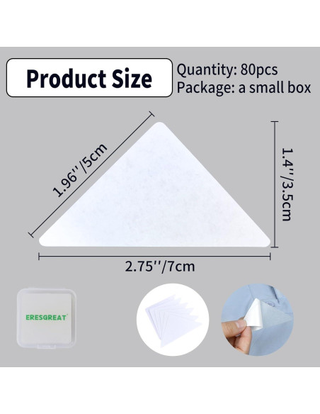 80 Soportes de Cuello Transparentes ERESGREAT para Camisas