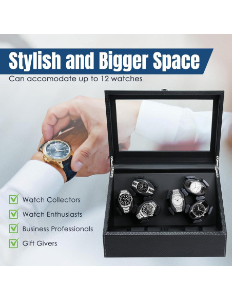 Enrollador de Relojes Automáticos JuviPerpric 6+6 con Luz LED