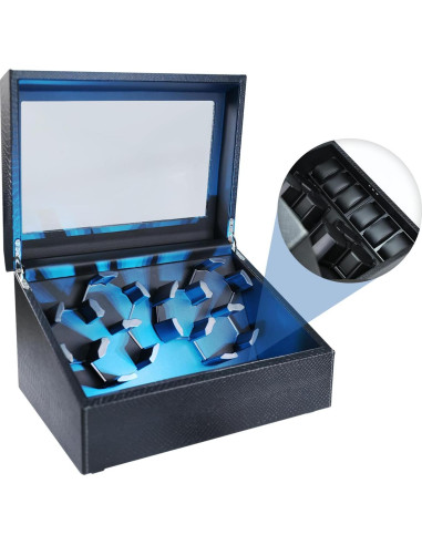 Enrollador de Relojes Automáticos JuviPerpric 6+6 con Luz LED