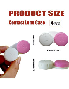 Estuche para Lentes de Contacto Kuanfine 4 Piezas Multicolor 2