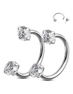 Anillos de Nariz OUFER 316L Acero Quirúrgico 20G 7mm 8mm