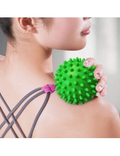 Bola de Masaje Espinosa Qi Mei para Tejido Profundo Verde 2