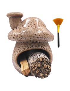 Quemador de Incienso Cerámica Aonfubu Hongo Blanco Manchado