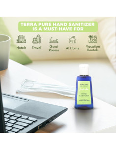 Gel desinfectante para manos Terra Pure 30 ml sin alcohol con aloe 2