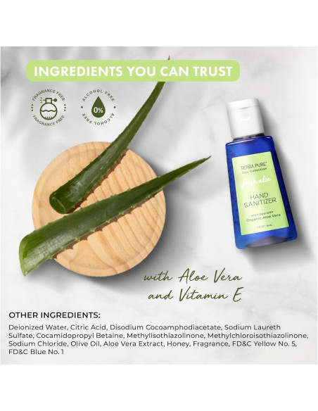 Gel desinfectante para manos Terra Pure 30 ml sin alcohol con aloe Gel desinfectante para manos Terra Pure 30 ml sin alcohol con aloe