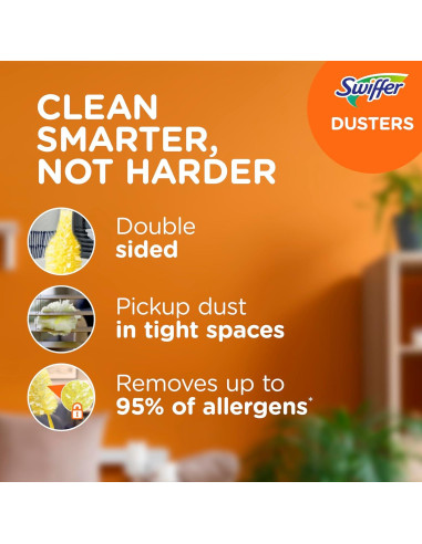 Recarga Swiffer Dusters 11 unidades sin fragancia para limpieza